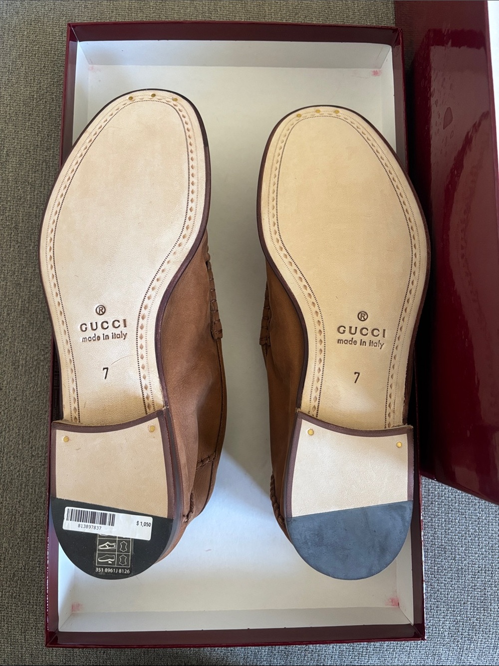 Gucci Brown Horsebit Slip-On Loafers - Picture 3 of 4